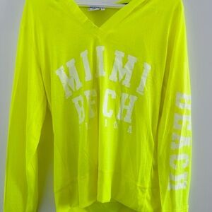 Neon Yellow Miami Beach Hoodie